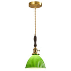 Retro Nordic Striped Ceramic Pendant Light Series