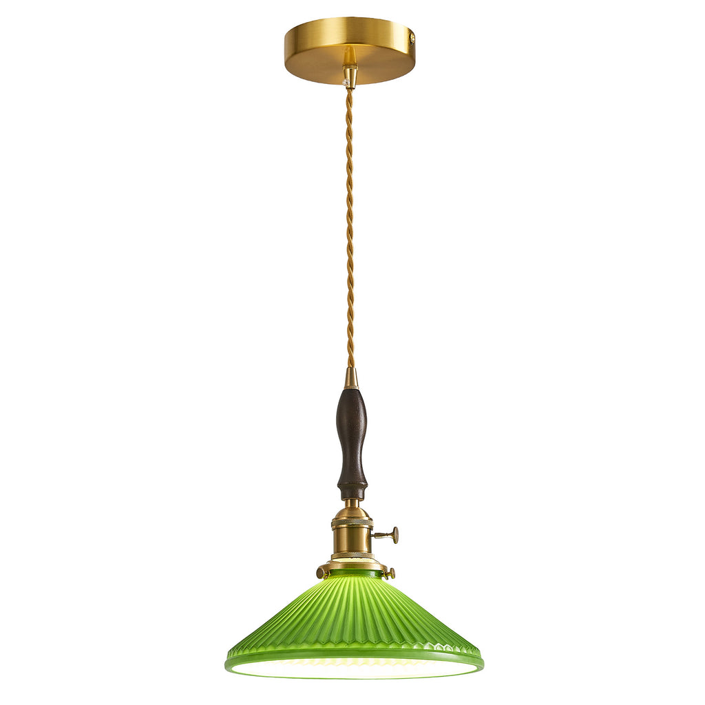 Retro Nordic Striped Ceramic Pendant Light Series