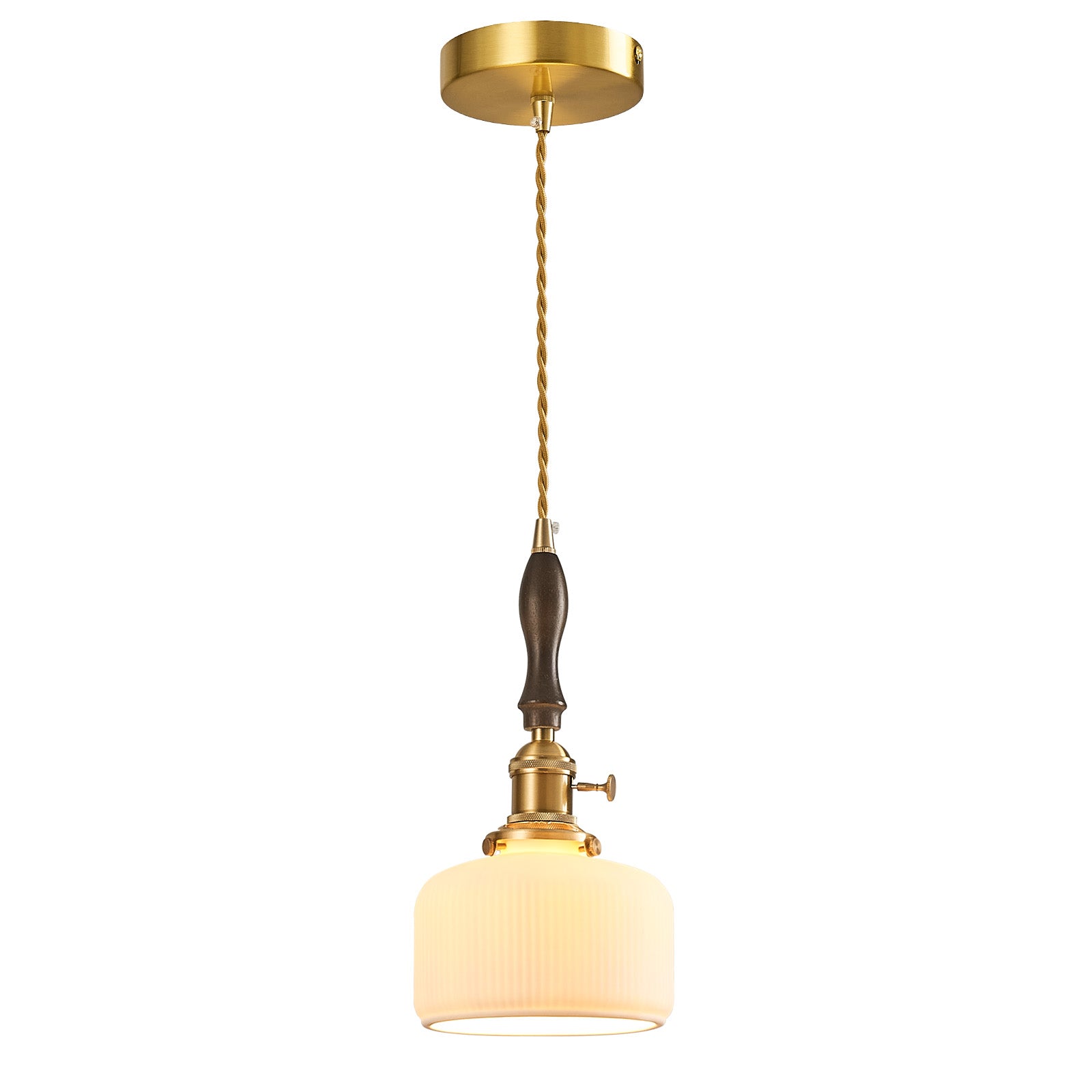 Retro Nordic Striped Ceramic Pendant Light Series