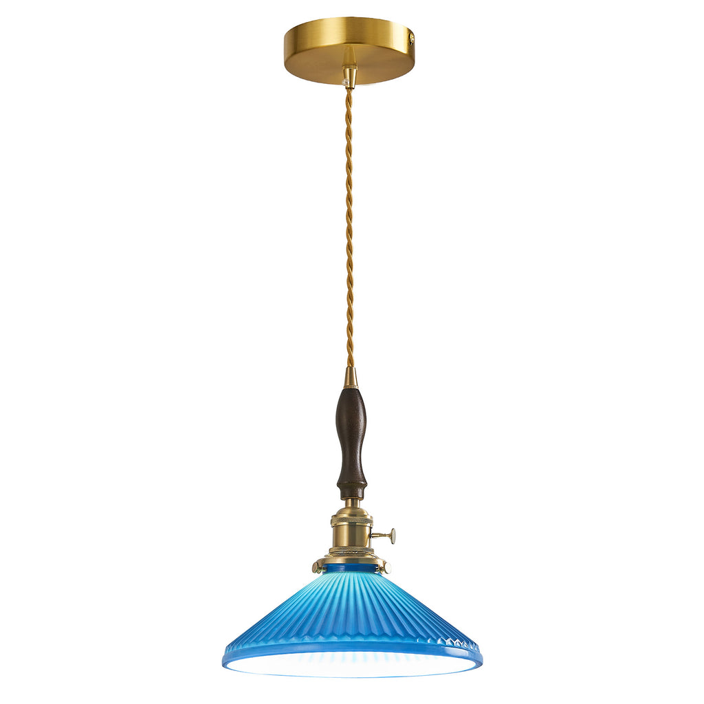 Retro Nordic Striped Ceramic Pendant Light Series