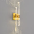 Contemporary Luxury Asymmetric Dual Bubble Crystal Tube LED Wall Sconce