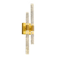 Contemporary Luxury Asymmetric Dual Bubble Crystal Tube LED Wall Sconce