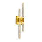 Contemporary Luxury Asymmetric Dual Bubble Crystal Tube LED Wall Sconce