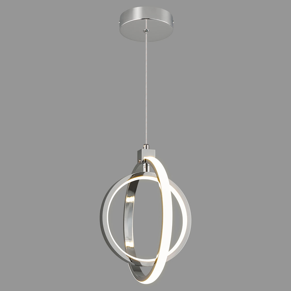 Modern LED Dimmable Height Round Ring Pendant Light