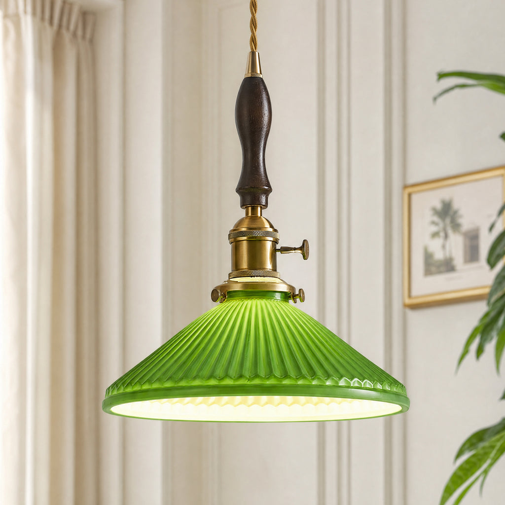Retro Nordic Striped Ceramic Pendant Light Series