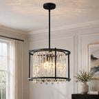 Modern Farmhouse Style Geometric Crystal Chandelier