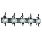 Classic Vintage Round Textured Glass Bathroom Vanity Light