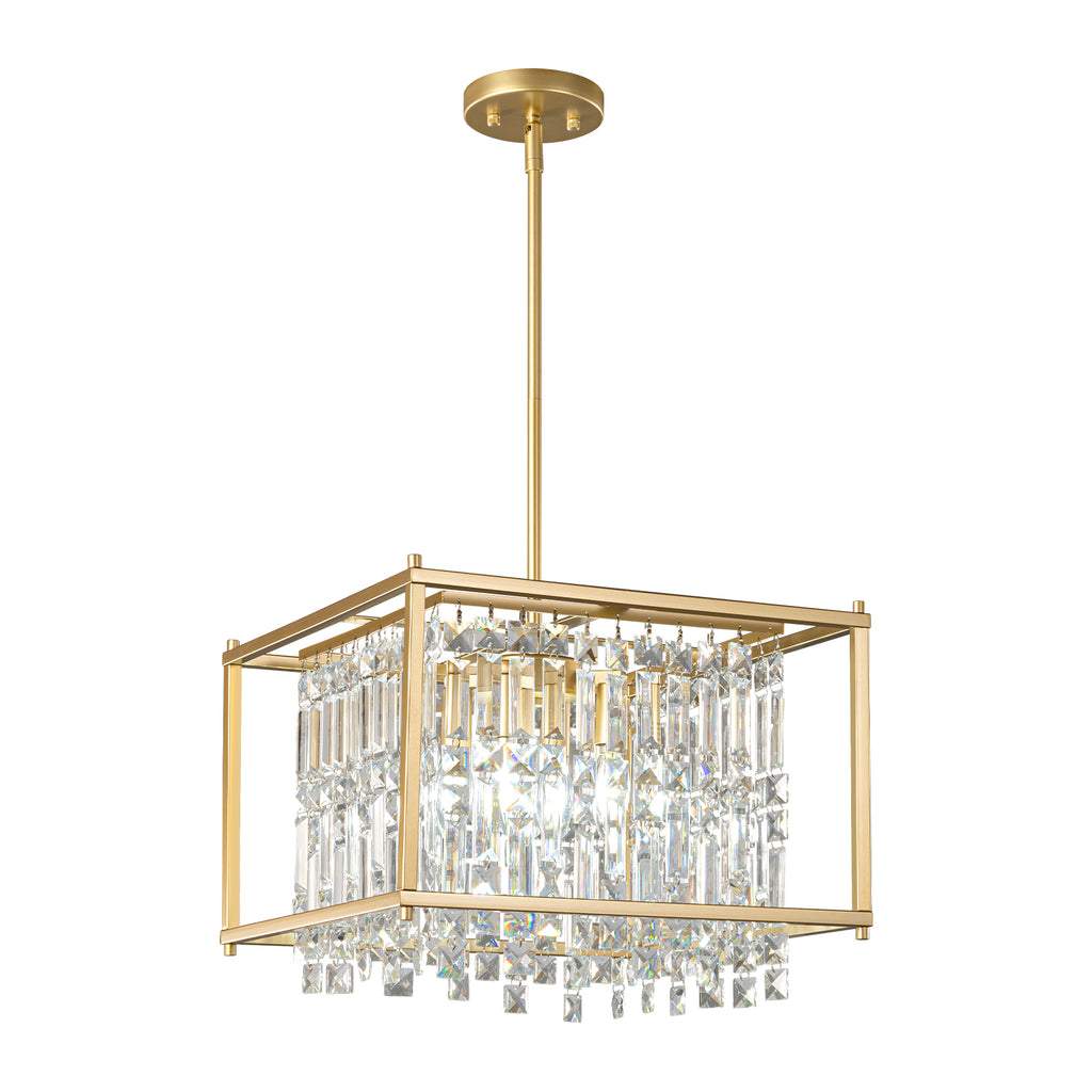 Modern Farmhouse Style Geometric Crystal Chandelier