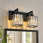 Modern Minimalist Vertical Rectangular Crystal Vanity Light