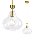 Modern Teardrop Shaped Glass Hanging Single Pendant Light