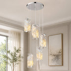 Luxury Frame Rectangular Crystal Linear Pendant Light