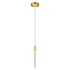Modern Cylinder Bubble Linear Hanging Crystal LED Pendant Light