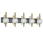 Classic Vintage Round Textured Glass Bathroom Vanity Light