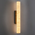 Minimalist Long Cylinder Natural Alabaster Stone LED Wall Sconce