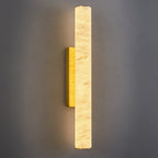 Minimalist Long Cylinder Natural Alabaster Stone LED Wall Sconce