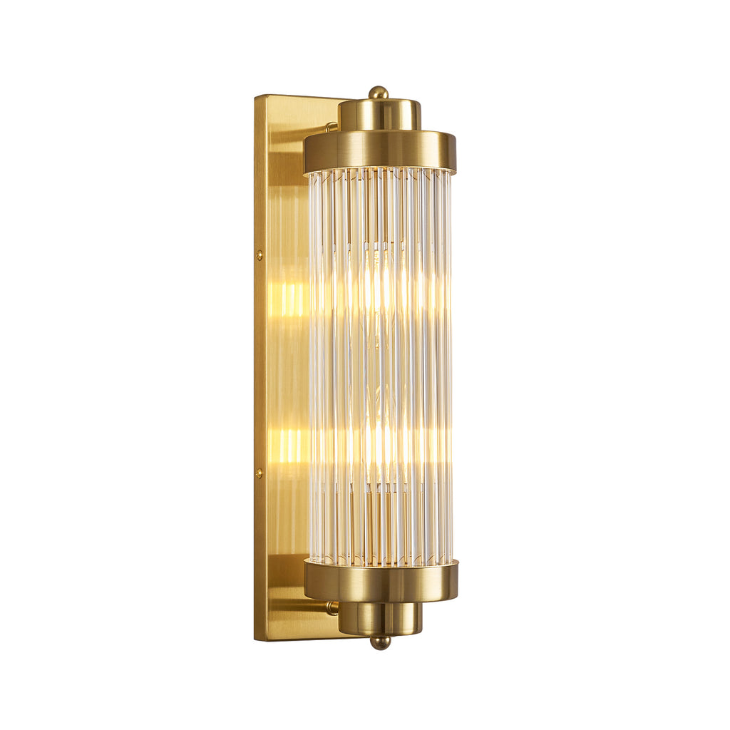 Modern Vertical Fluted Crystal LED Wall Sconce