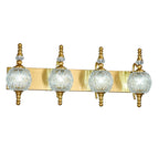 Classic Vintage Round Textured Glass Bathroom Vanity Light