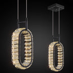 Modern Luxury LED Crystal Geometric Pendant Light