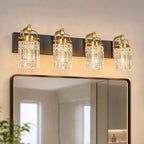 Contemporary Luxury Cylinder Fluted Glass Vanity Light