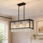 Modern Farmhouse Style Geometric Crystal Chandelier