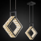 Modern Luxury LED Crystal Geometric Pendant Light