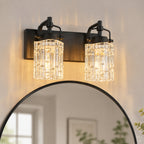 Contemporary Luxury Cylinder Fluted Glass Vanity Light