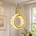 Modern Luxury LED Crystal Geometric Pendant Light