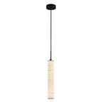 Natural Alabaster Marble Long Tube LED Pendant Light