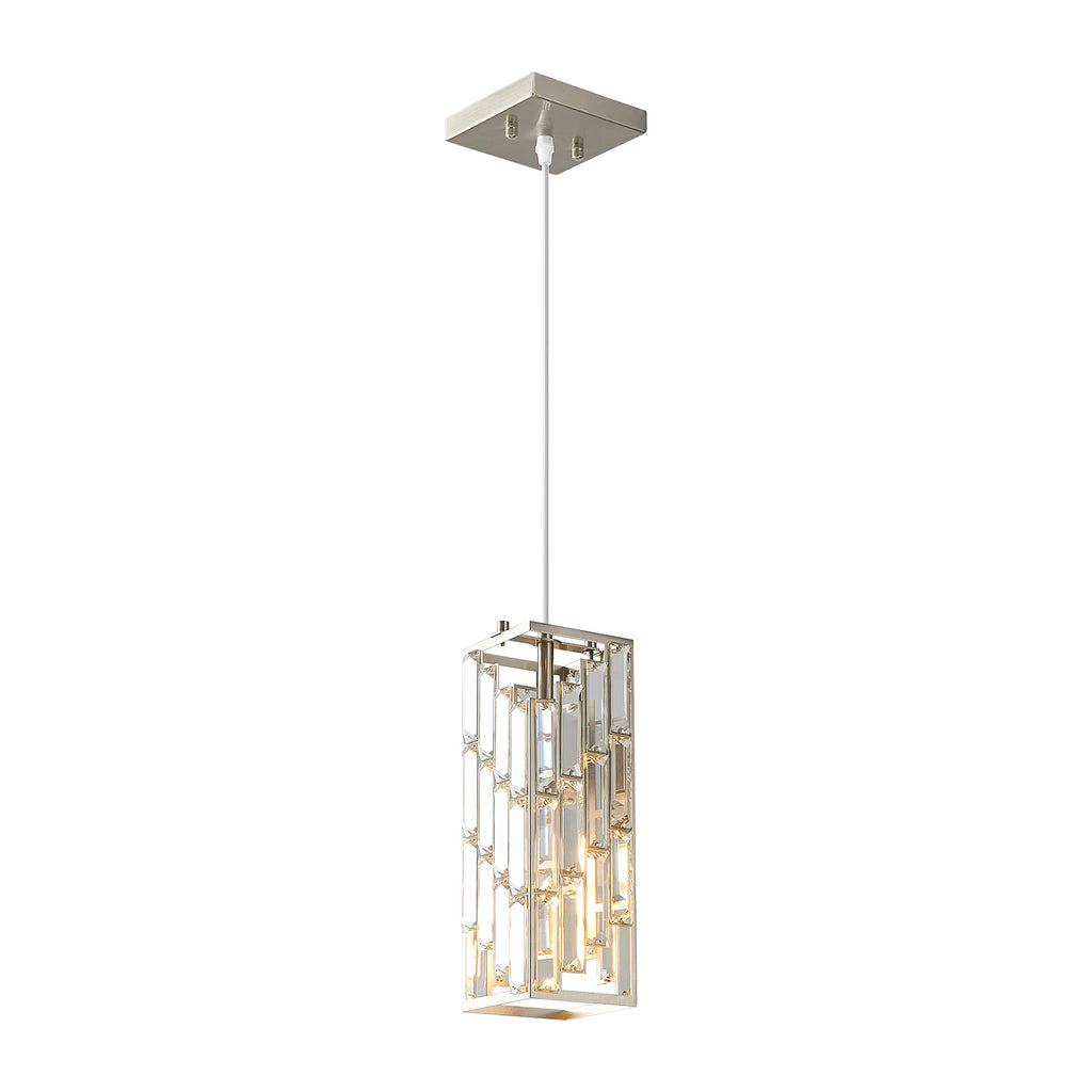 Luxury Frame Rectangular Crystal Linear Pendant Light