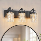 Contemporary Luxury Cylinder Fluted Glass Vanity Light