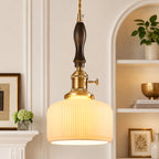 Retro Nordic Striped Ceramic Pendant Light Series