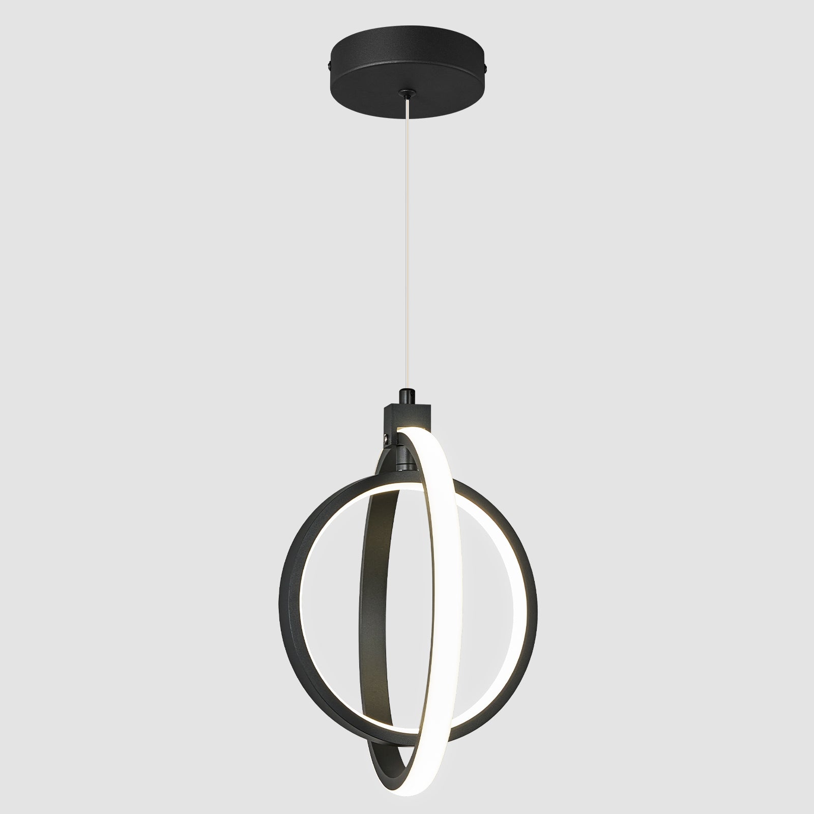Modern LED Dimmable Height Round Ring Pendant Light