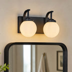 Modern Opal Globe Milky Glass Bathroom Vanity Light