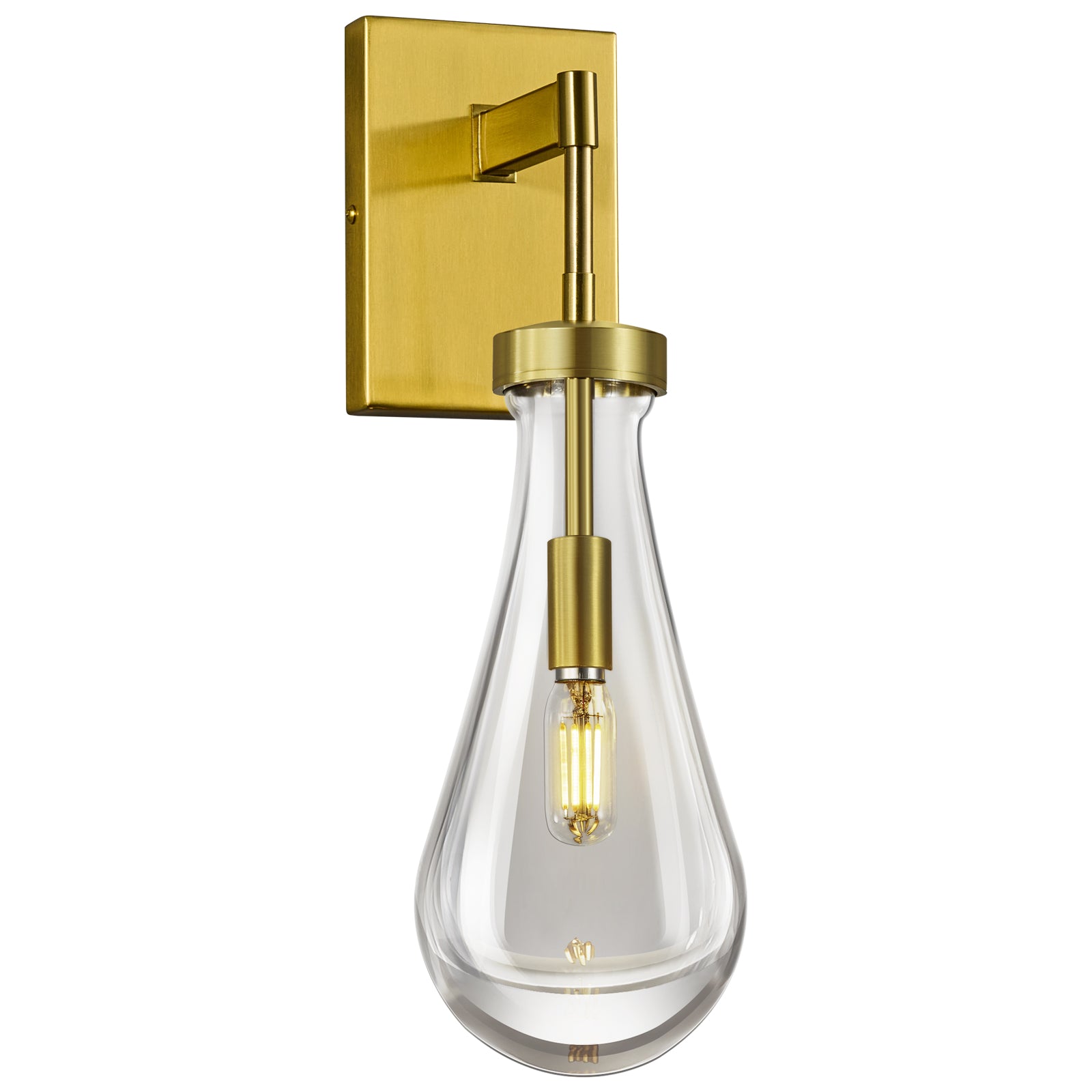 Modern Luxury Swing Arm Raindrop Glass Wall Sconces