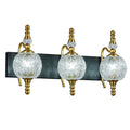 Classic Vintage Round Textured Glass Bathroom Vanity Light