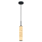 Natural Alabaster Marble Long Tube LED Pendant Light