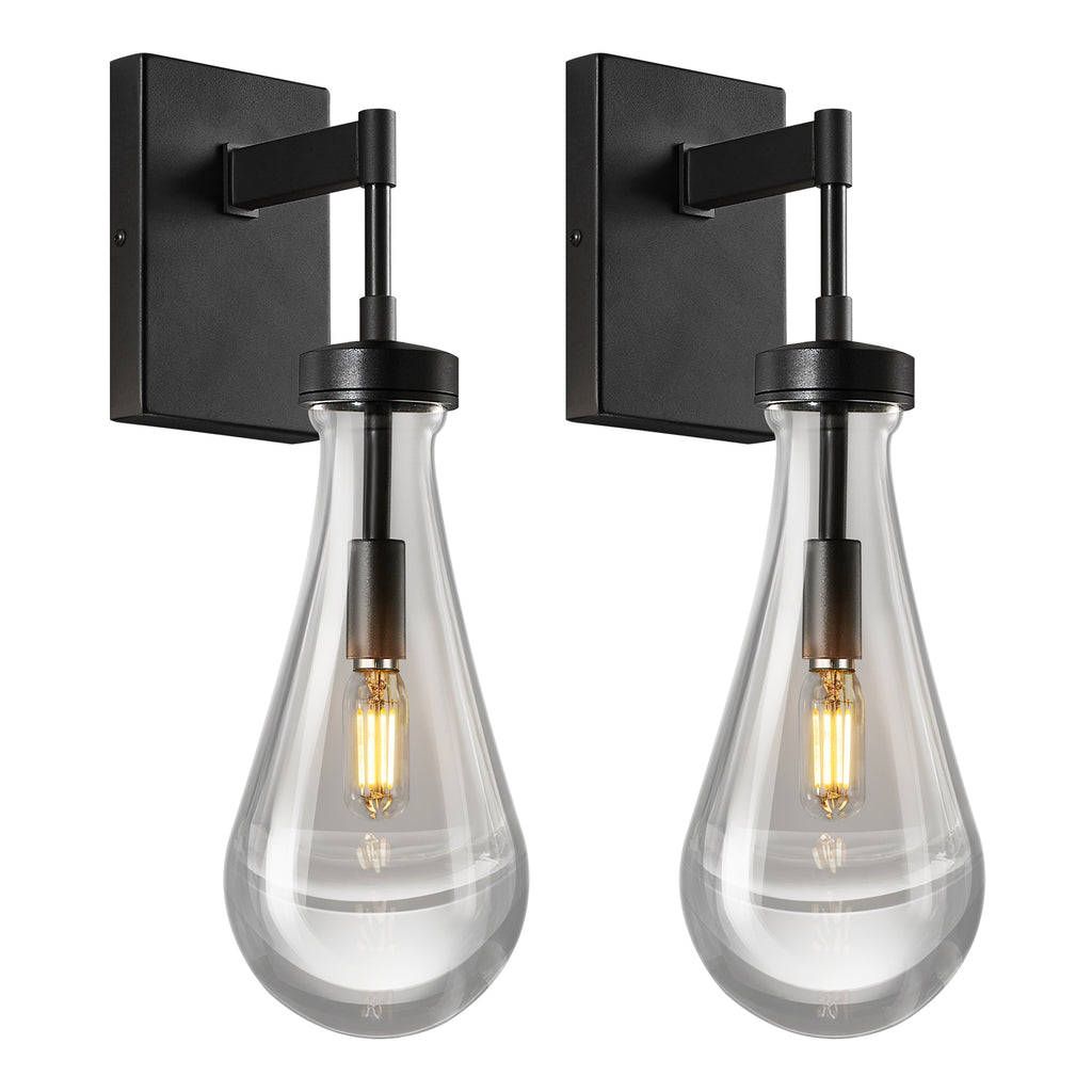 Modern Luxury Swing Arm Raindrop Glass Wall Sconces