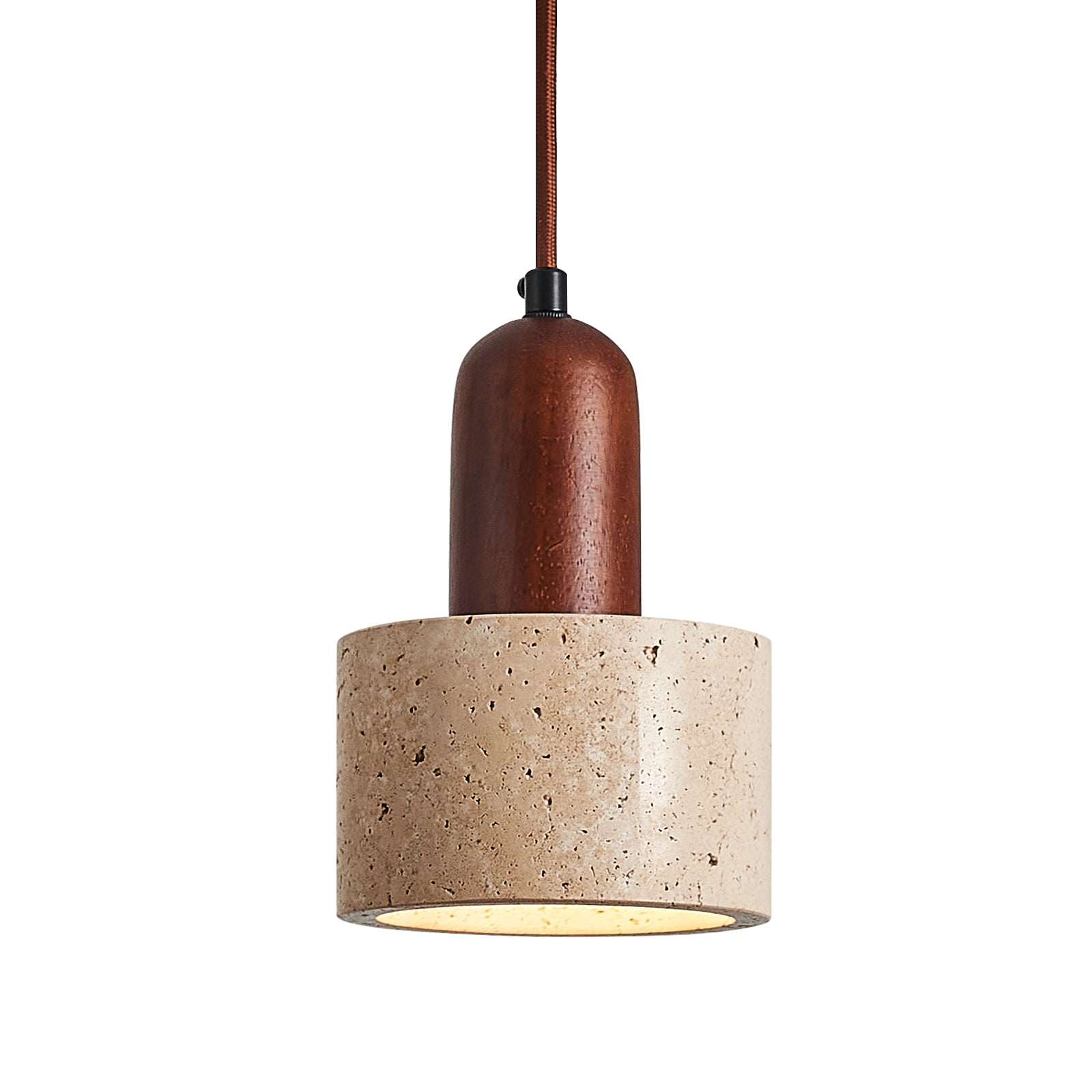 Nordic Natural Travertine Cylinder Pendant Light