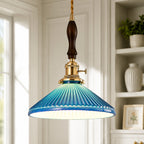 Retro Nordic Striped Ceramic Pendant Light Series