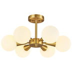 Mid Century Modern with Milk White Glass Lampshade Ceiling Light