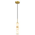 Natural Alabaster Marble Long Tube LED Pendant Light
