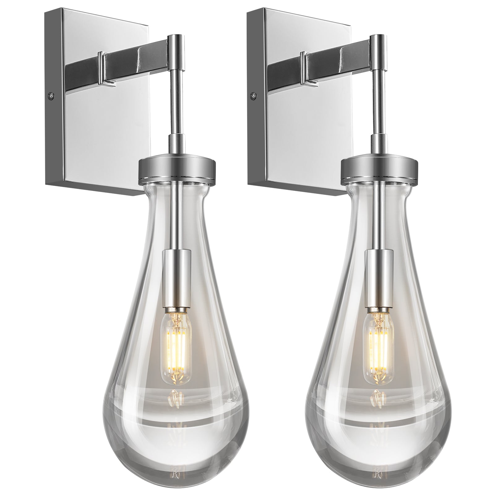 Modern Luxury Swing Arm Raindrop Glass Wall Sconces