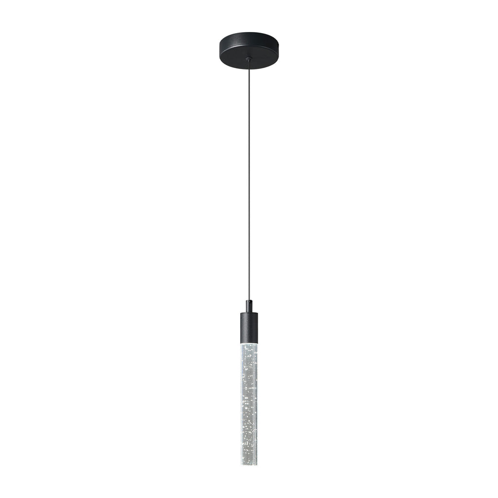 Modern Cylinder Bubble Linear Hanging Crystal LED Pendant Light