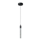 Modern Cylinder Bubble Linear Hanging Crystal LED Pendant Light