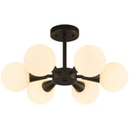 Mid Century Modern with Milk White Glass Lampshade Ceiling Light