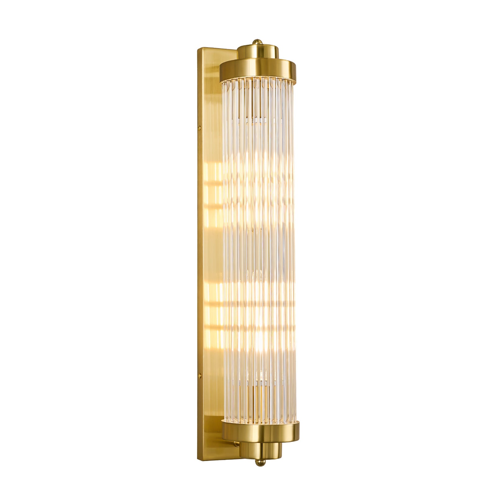 Modern Vertical Fluted Crystal LED Wall Sconce