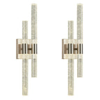 Contemporary Luxury Asymmetric Dual Bubble Crystal Tube LED Wall Sconce