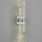 Contemporary Luxury Asymmetric Dual Bubble Crystal Tube LED Wall Sconce