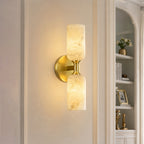 Modern Double Cylinder Up Down Alabaster Wall Sconce