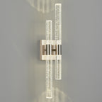 Contemporary Luxury Asymmetric Dual Bubble Crystal Tube LED Wall Sconce